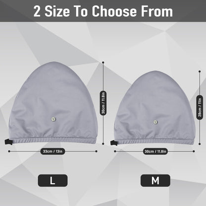 Grey unbleached organic cotton inner layer of Zingterra head wrap