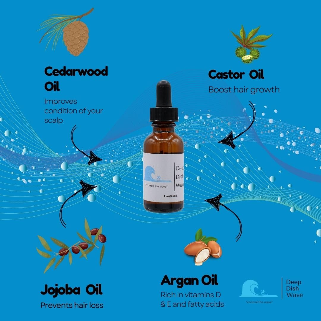 Deep Dish Wave 100 percent pure hair oil for men wave definition