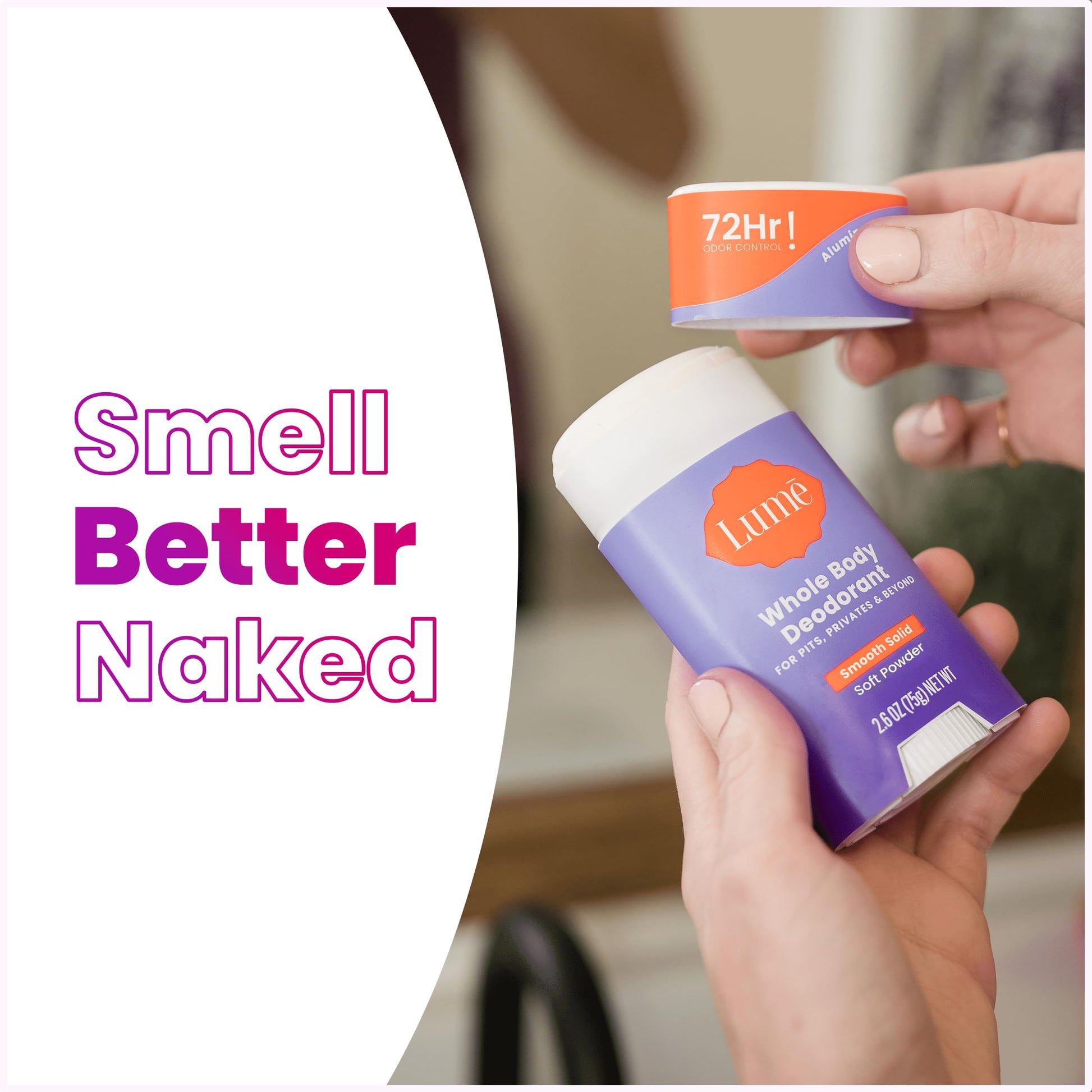 Two Lume deodorant sticks side by side