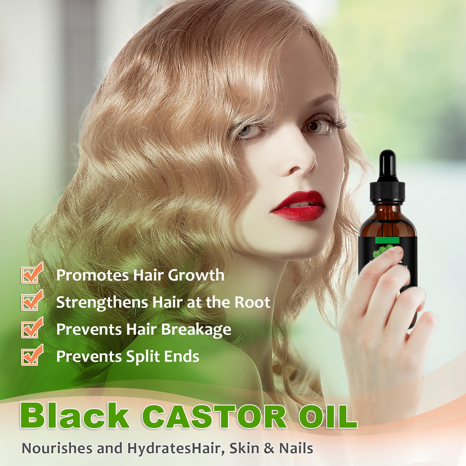 Thick premium therapeutic grade castor oil droplet showing rich texture and consistency.