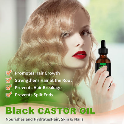 Thick premium therapeutic grade castor oil droplet showing rich texture and consistency.