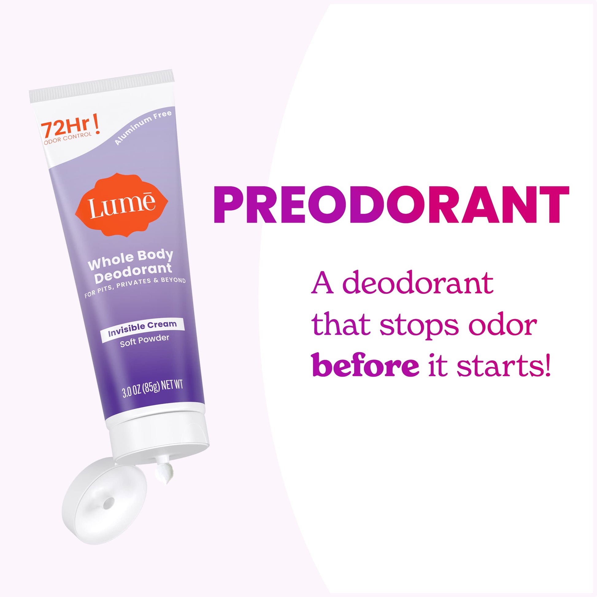 Authentic USA imported Lume deodorant cream tube