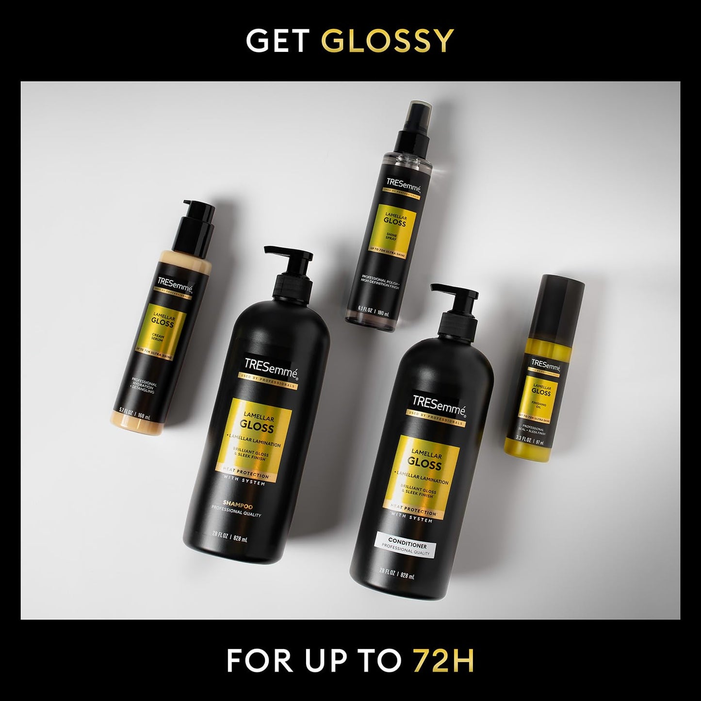 Professional salon results with Tresemmé Lamellar Gloss oil