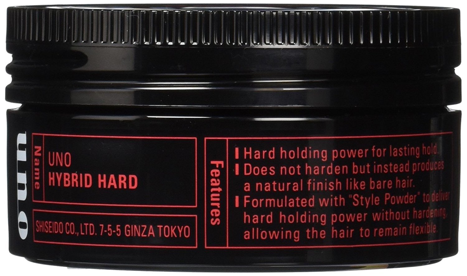 Uno strong hold hair wax side view with product weight information