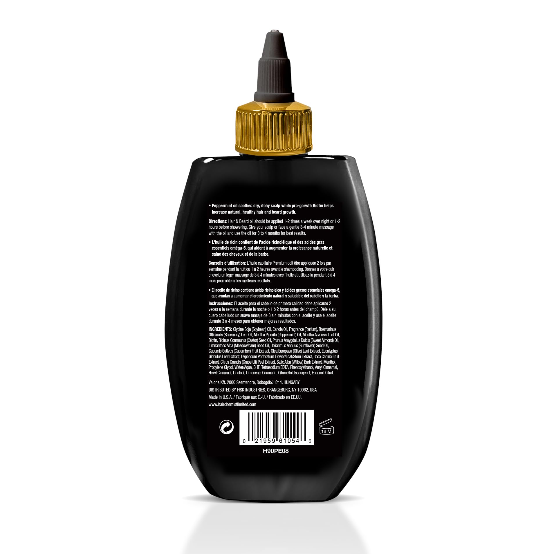 Authentic USA imported Hair Chemist beard and scalp care oil for hair thickening.