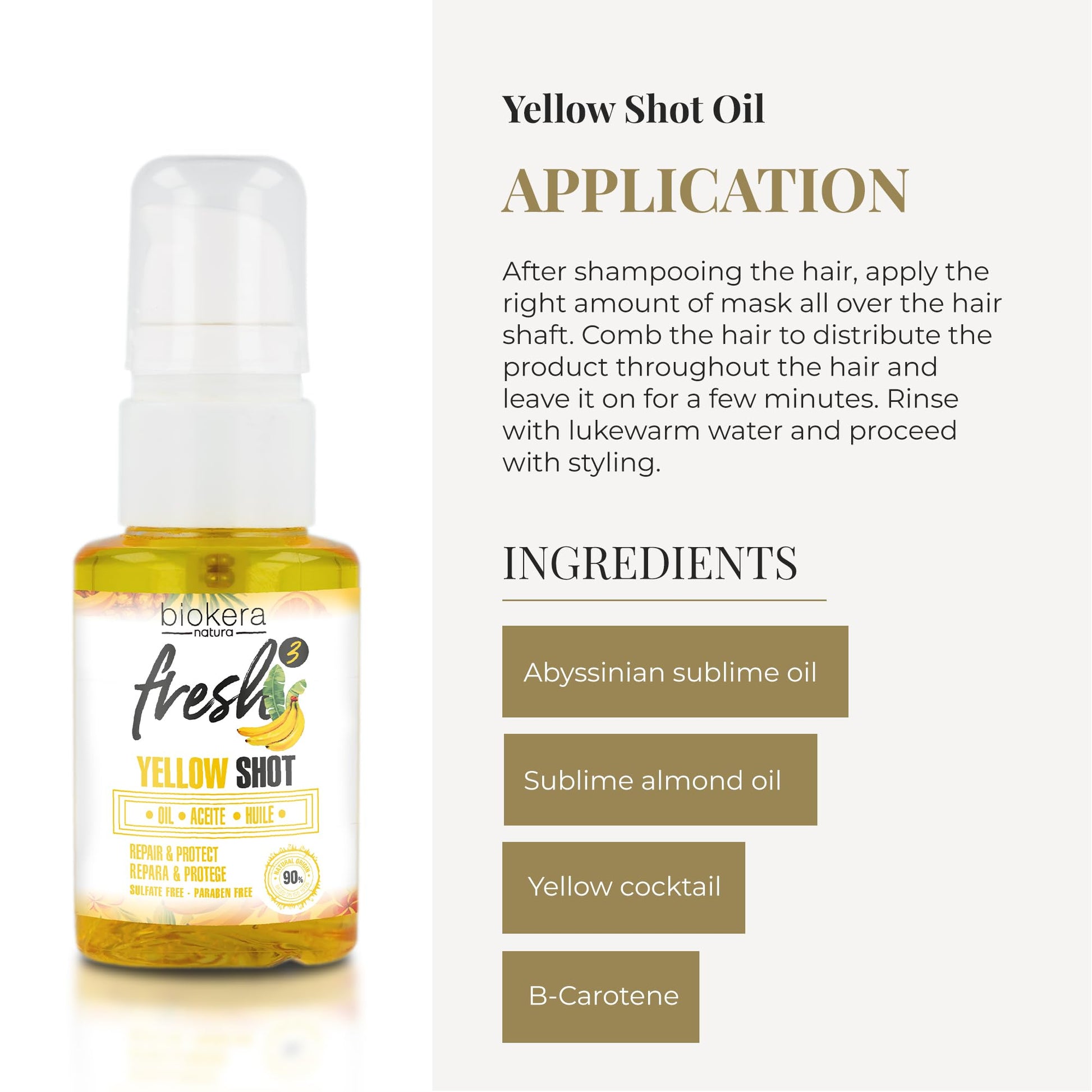 Salerm professional nourishing hair oil bottle showing natural origin details