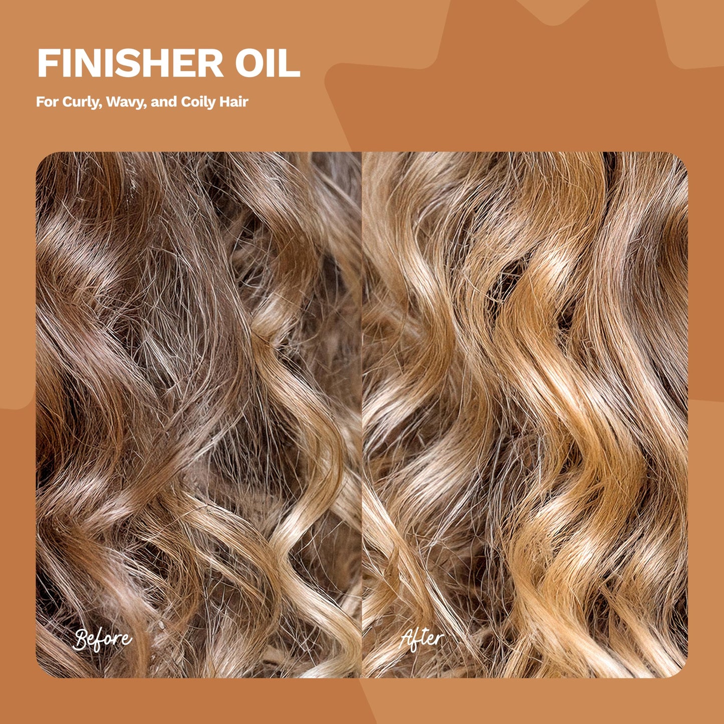 Lightweight anti frizz hair oil for curly girl method routine step four.