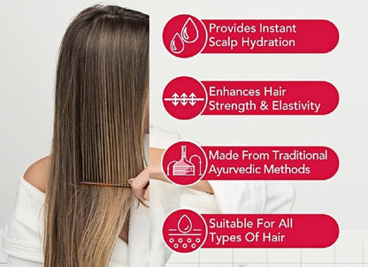 VHUTDL hair serum capsule being twisted open to release the nourishing hair oil.