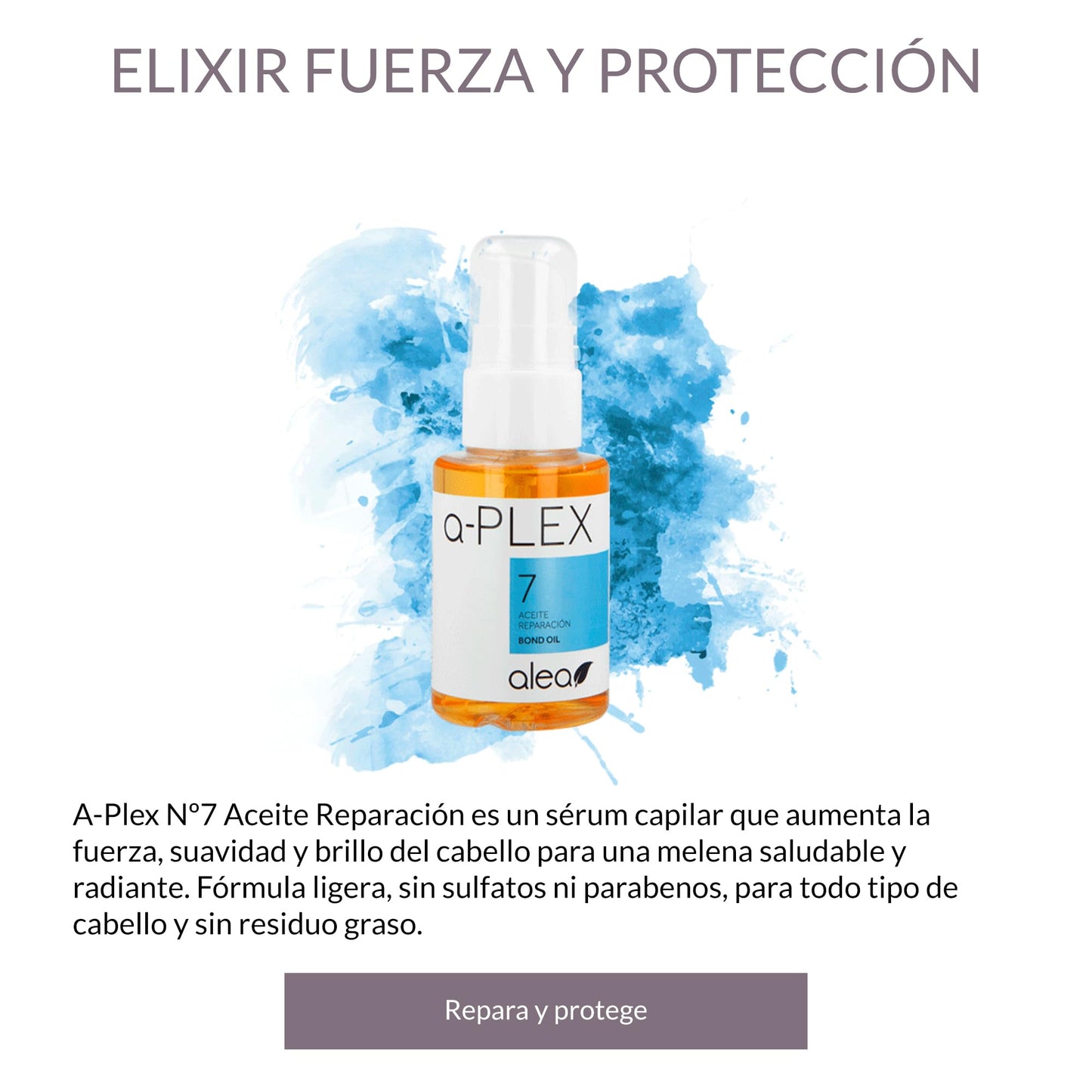 Alea A-Plex Number 7 lightweight hair oil serum for frizz control