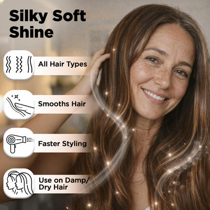 HerStyler professional leave in glossy finish hair serum for women and men