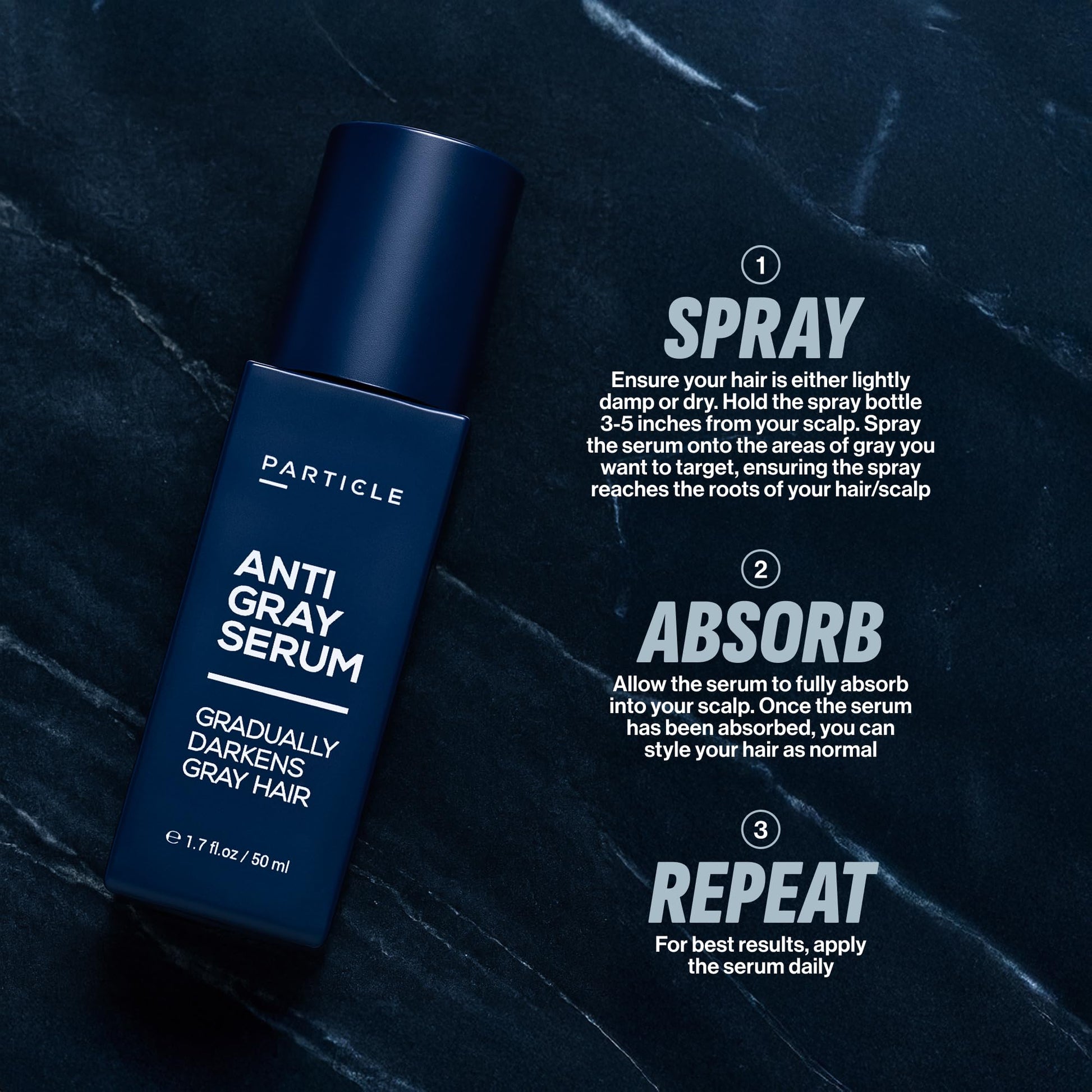 Particle grooming serum with Silverfree and Melitane ingredients