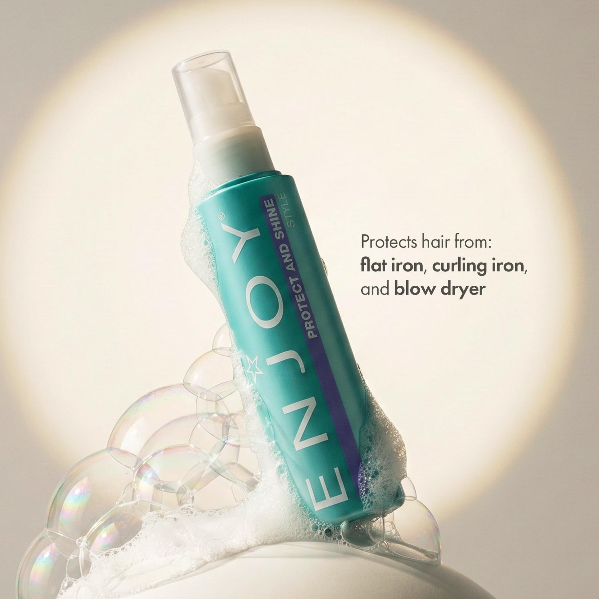 Enjoy Protect and Shine humidity blocking hair mist application texture