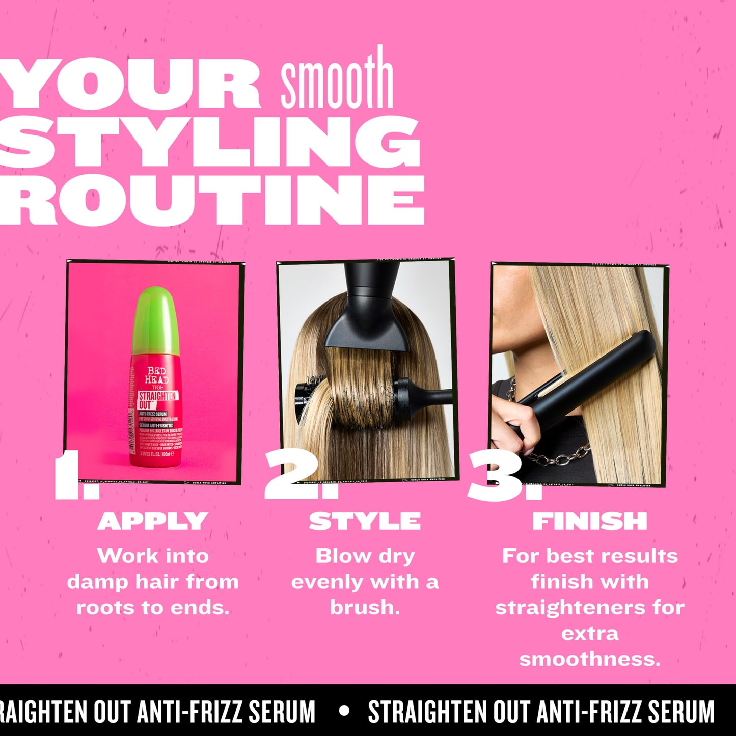 Professional salon hair serum for coarse and dry hair types