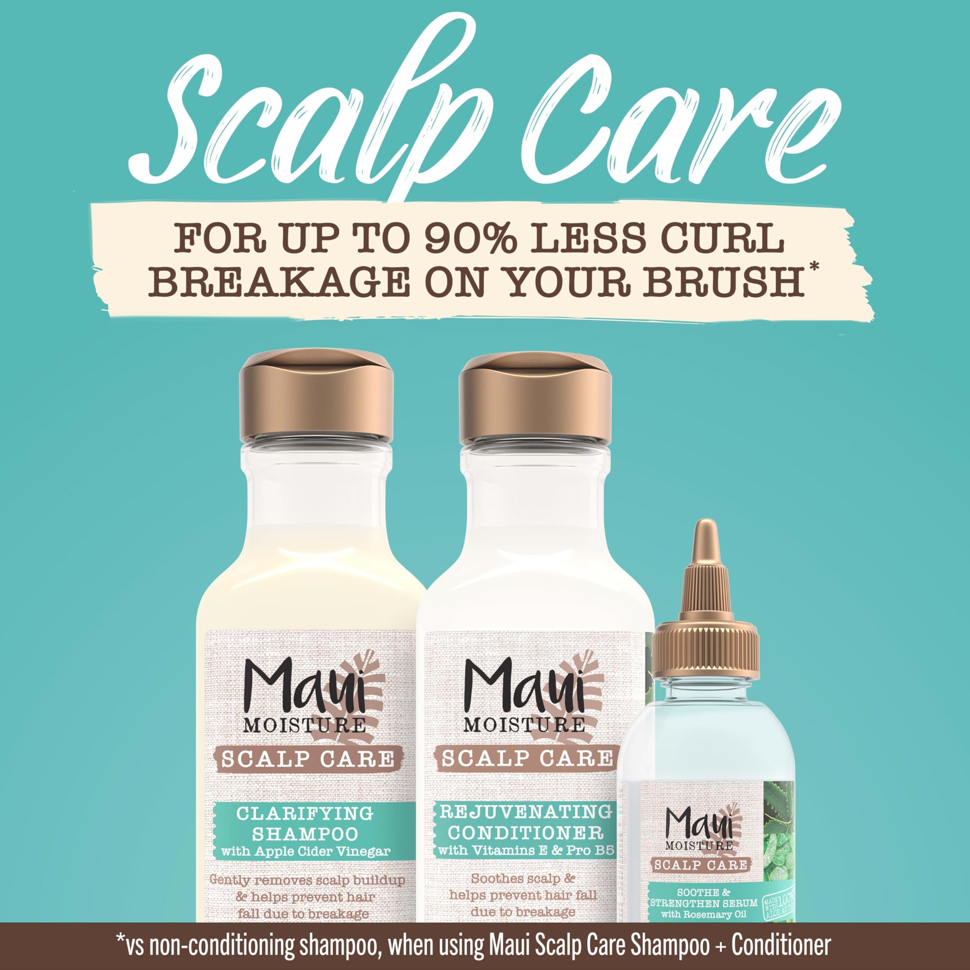Maui Moisture rosemary oil curly hair serum texture on hand
