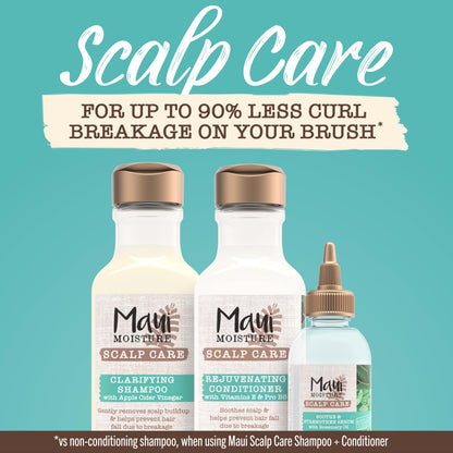 Maui Moisture rosemary oil curly hair serum texture on hand