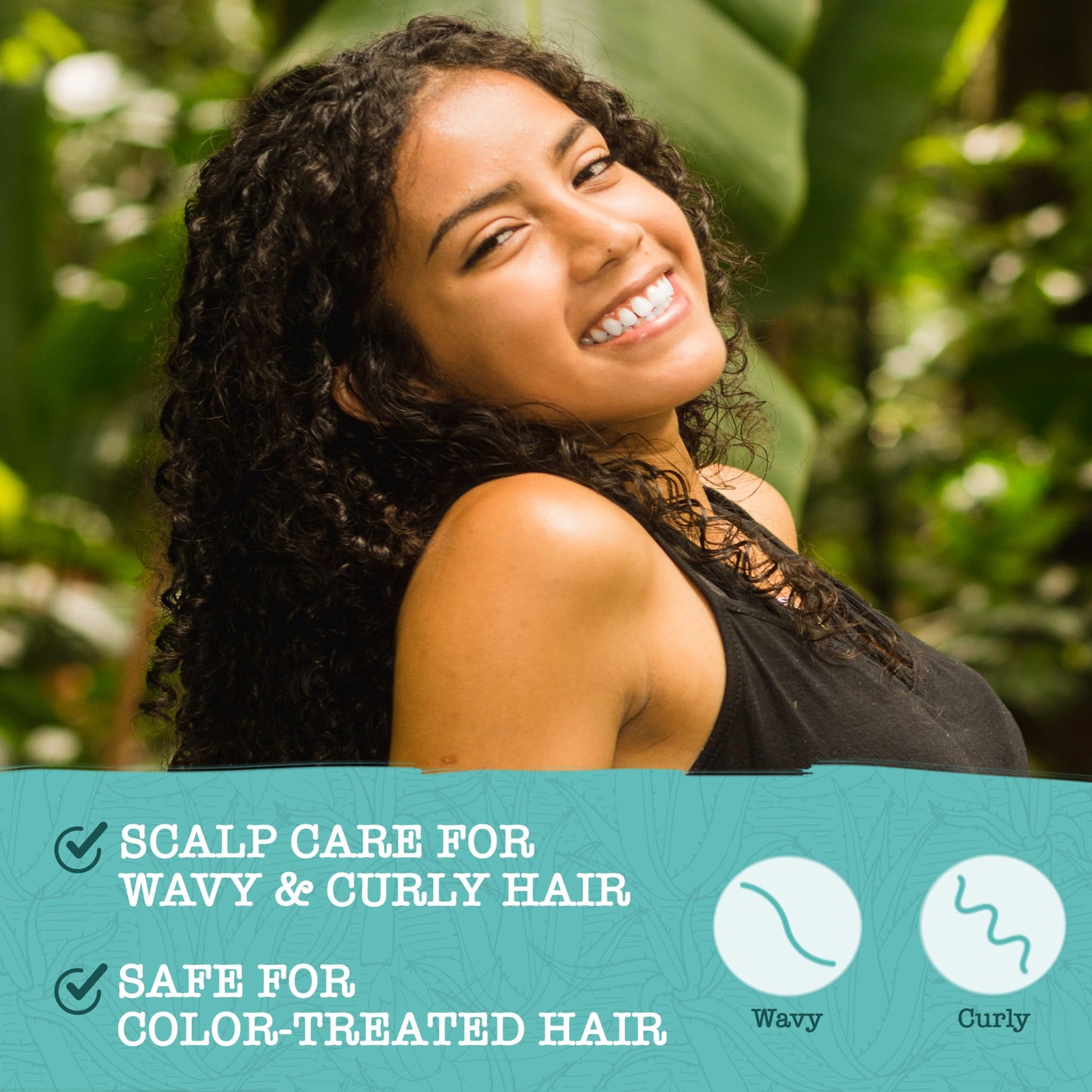 Maui Moisture scalp care serum ingredient callout showing aloe vera