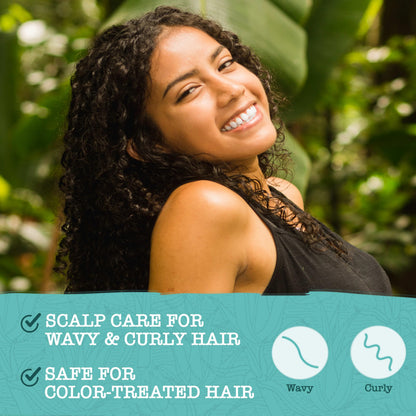 Maui Moisture scalp care serum ingredient callout showing aloe vera