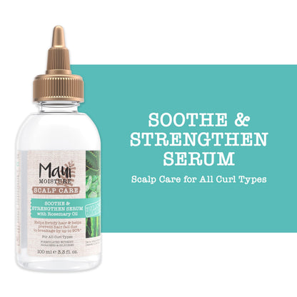 Maui Moisture 3.3 fluid ounce scalp care serum back label directions