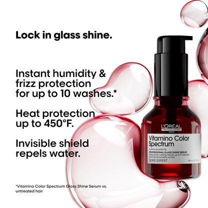 Premium L'Oréal Professionnel hair serum for color protection and mirror-like glass shine