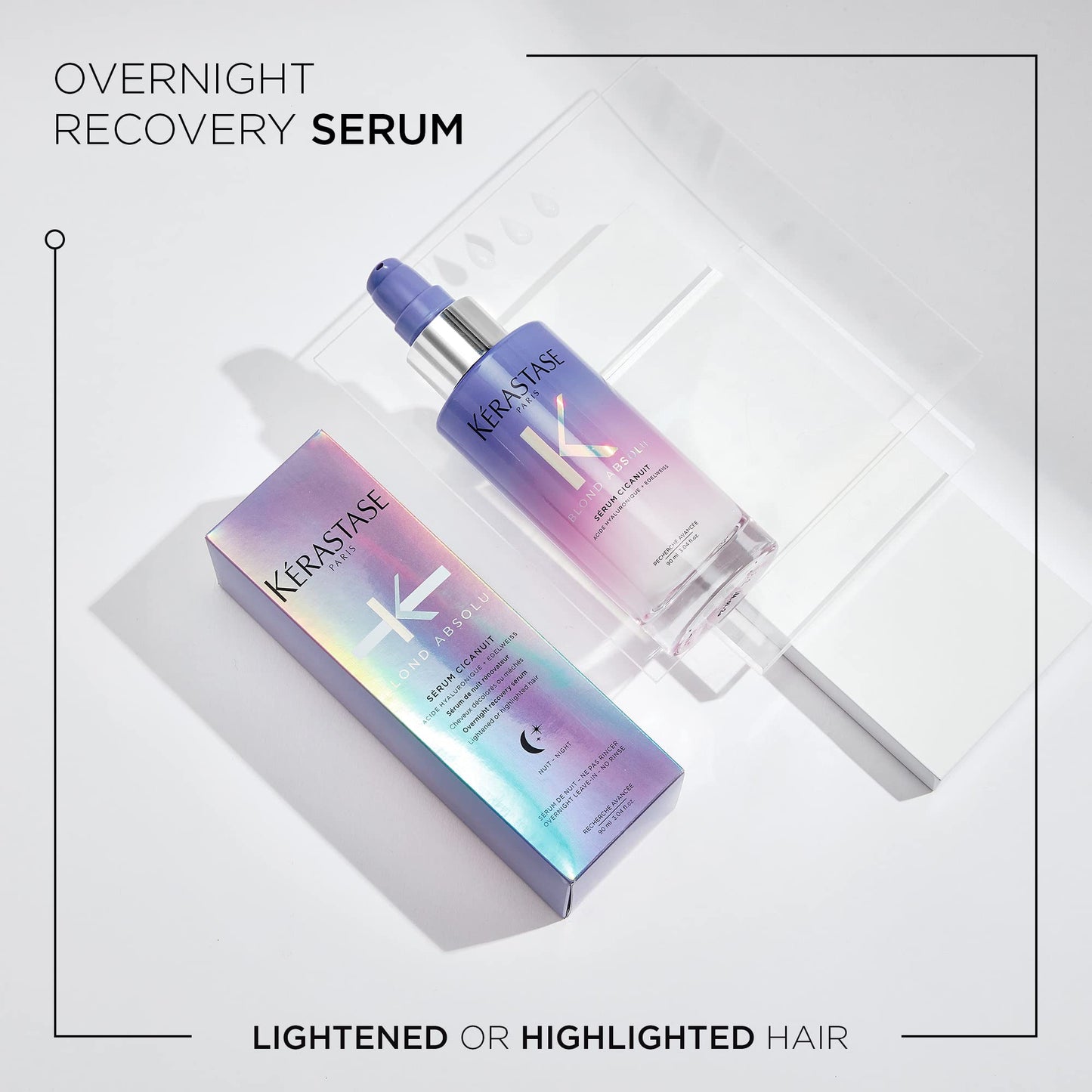 Kérastase leave in night serum for bleached and highlighted hair hydration