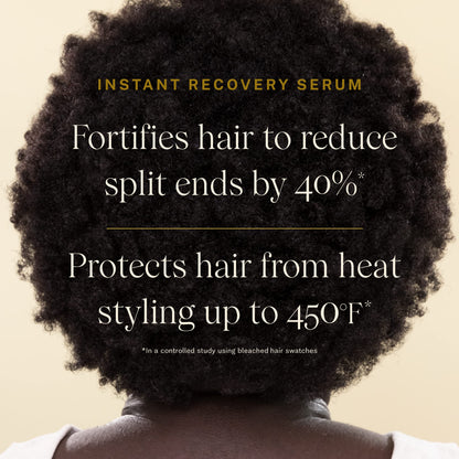 Back label of JVN Instant Recovery Serum showing clean ingredients and usage instructions