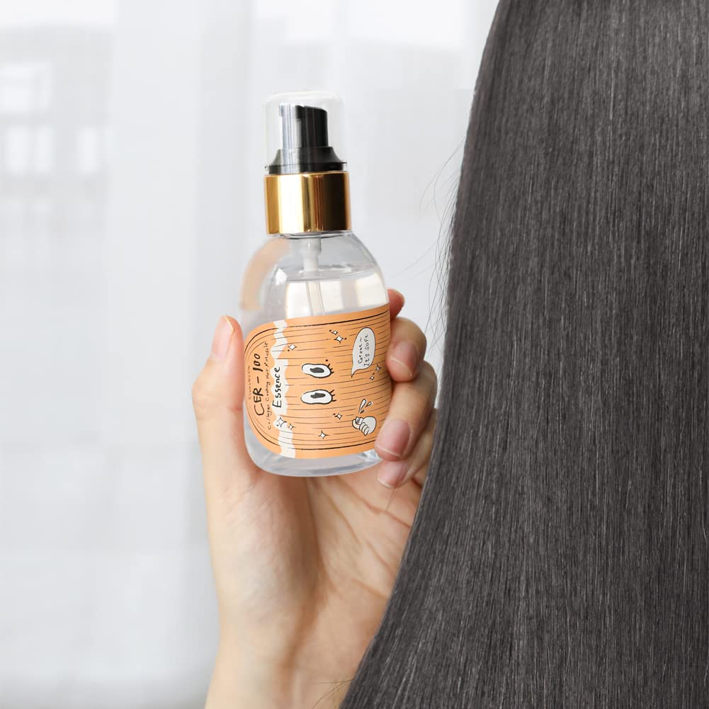 The complete packaging setup of the authentic USA imported Elizavecca CER-100 hair essence before application on natural hair.