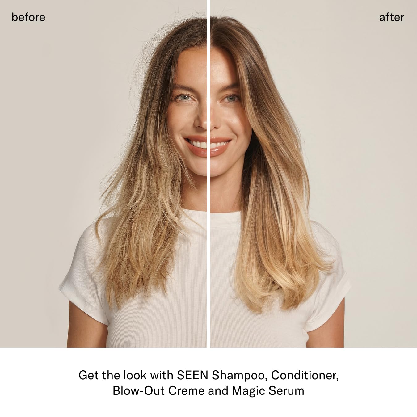 SEEN clean ingredients squalane hair serum for glass like shine