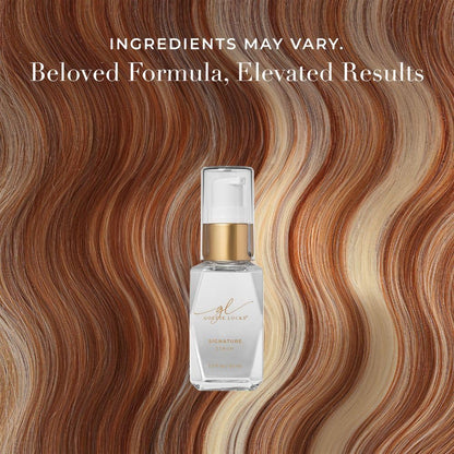 Authentic Goldie Locks luxury hair serum packaging box and bottle setup