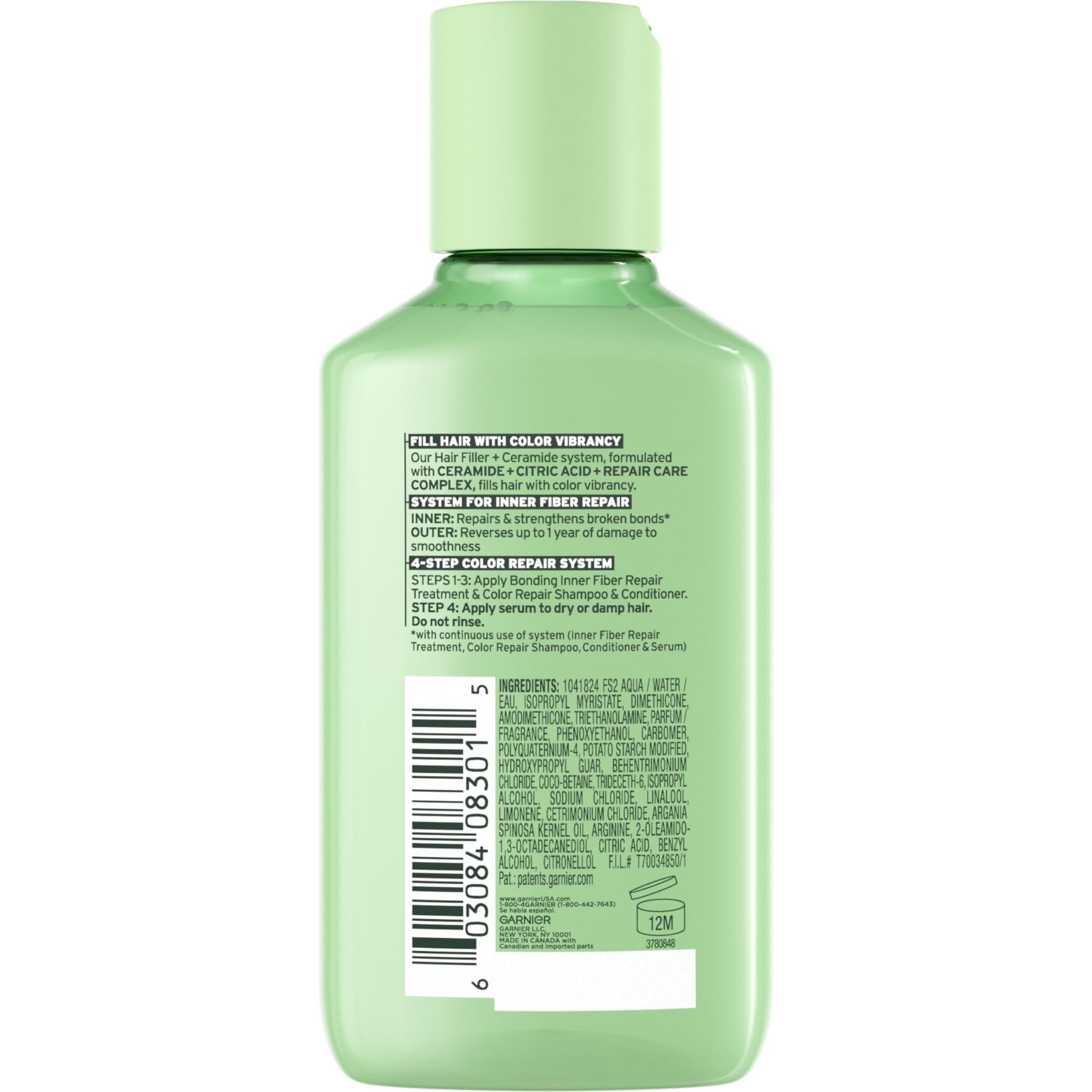 Garnier Fructis ceramide hair treatment for colored and bleached hair care