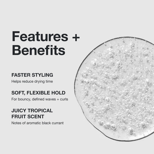 Paul Mitchell Flexible Style Round Trip bottle showing instructions and ingredients for curly hair