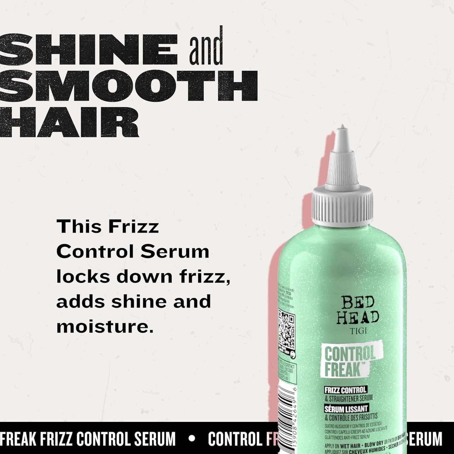 TIGI Hair Serum for curly or coarse hair heat protection benefits