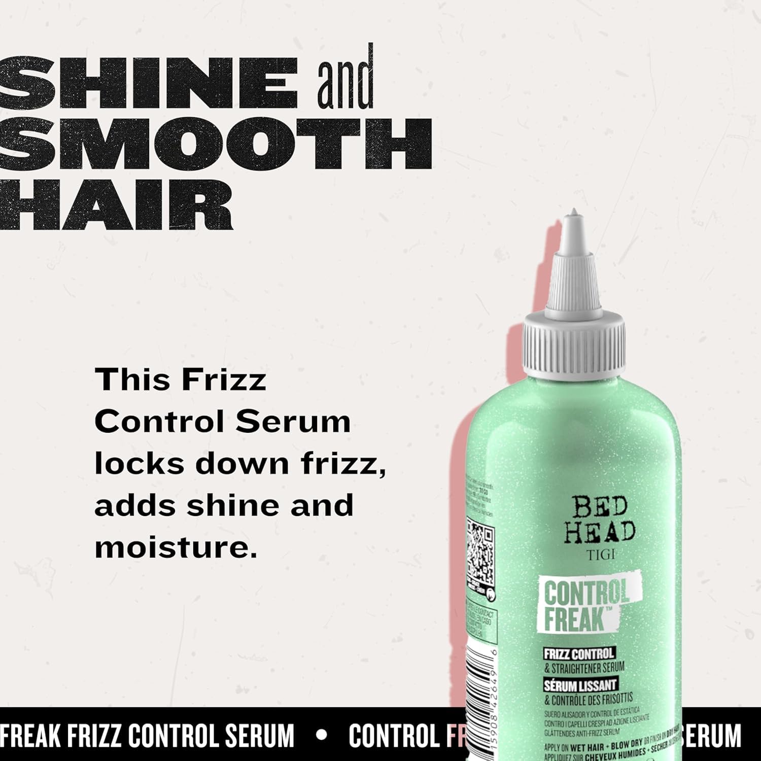 TIGI Hair Serum for curly or coarse hair heat protection benefits