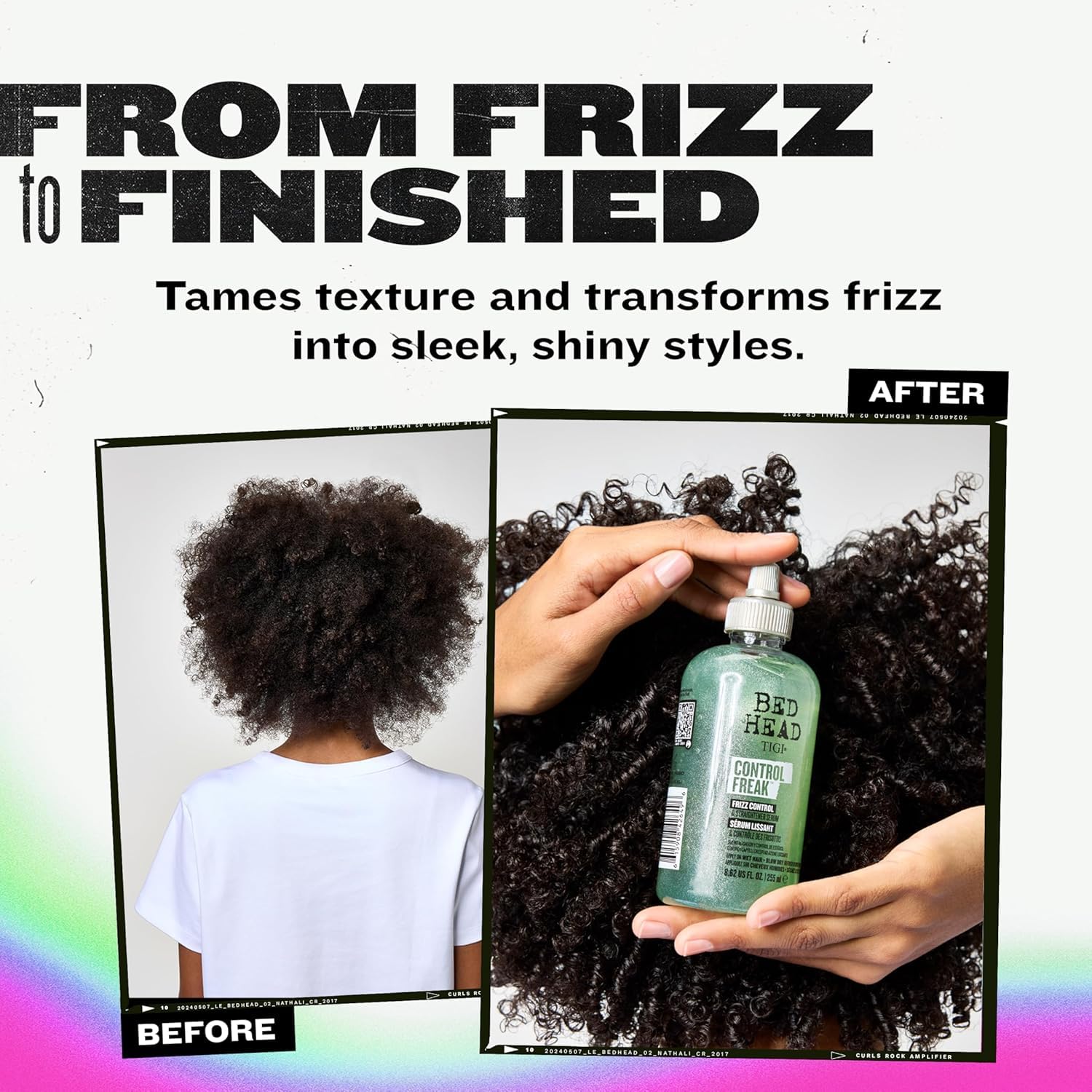 Imported TIGI Bed Head smoothing serum texture visual close up