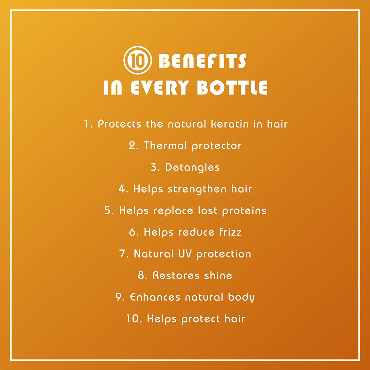 Close up of the two fluid ounce travel size It's a 10 Miracle Leave-In Plus Keratin bottle.