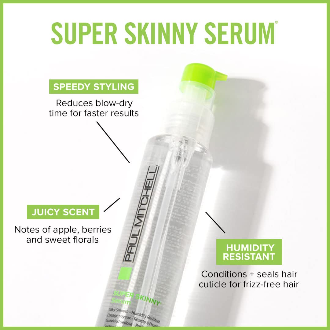 Authentic USA imported Paul Mitchell blowout primer serum packaging details showing lightweight silicone formula