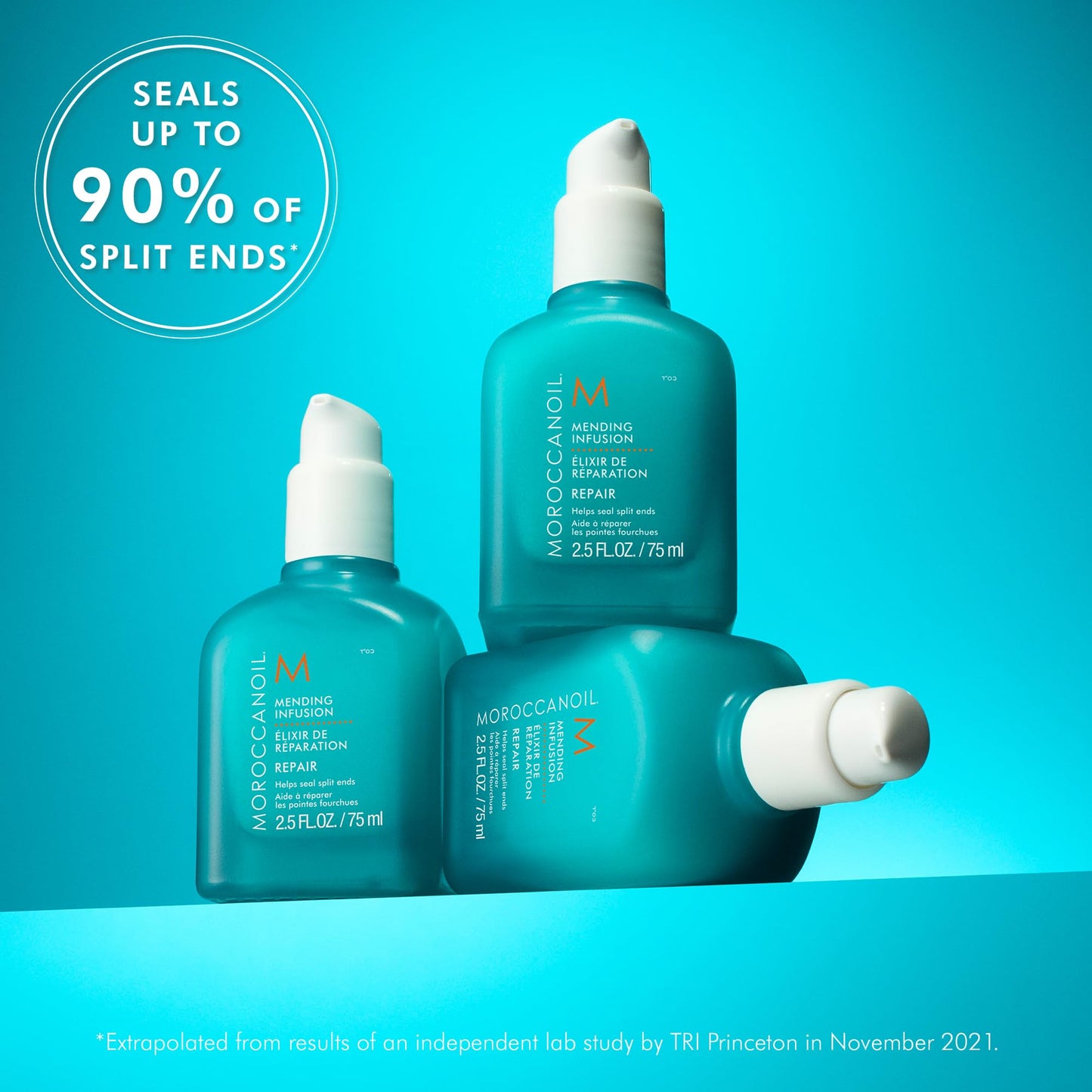 Moroccanoil Mending Infusion 75ml bottle showing product texture and premium packaging