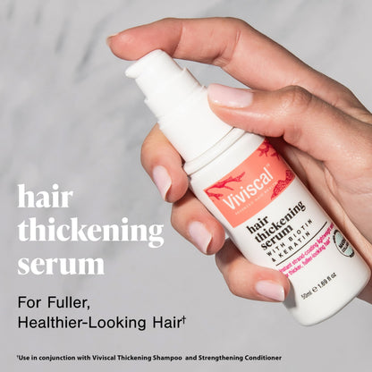Viviscal leave in elixir bottle with pump dispenser for hair volume