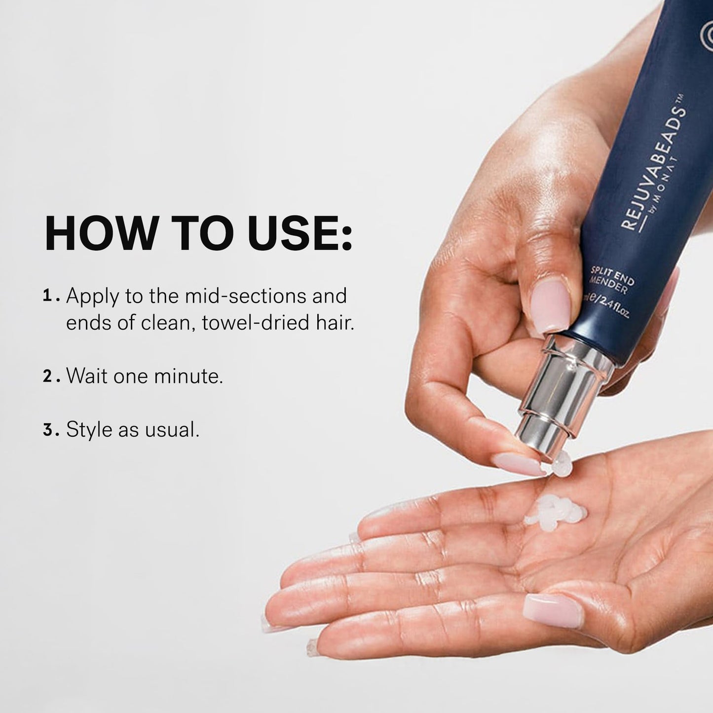 MONAT Rejuvabeads authentic imported anti frizz hair treatment cream texture