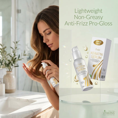 Alcohol free and paraben free hair cosmetics serum clean formula label