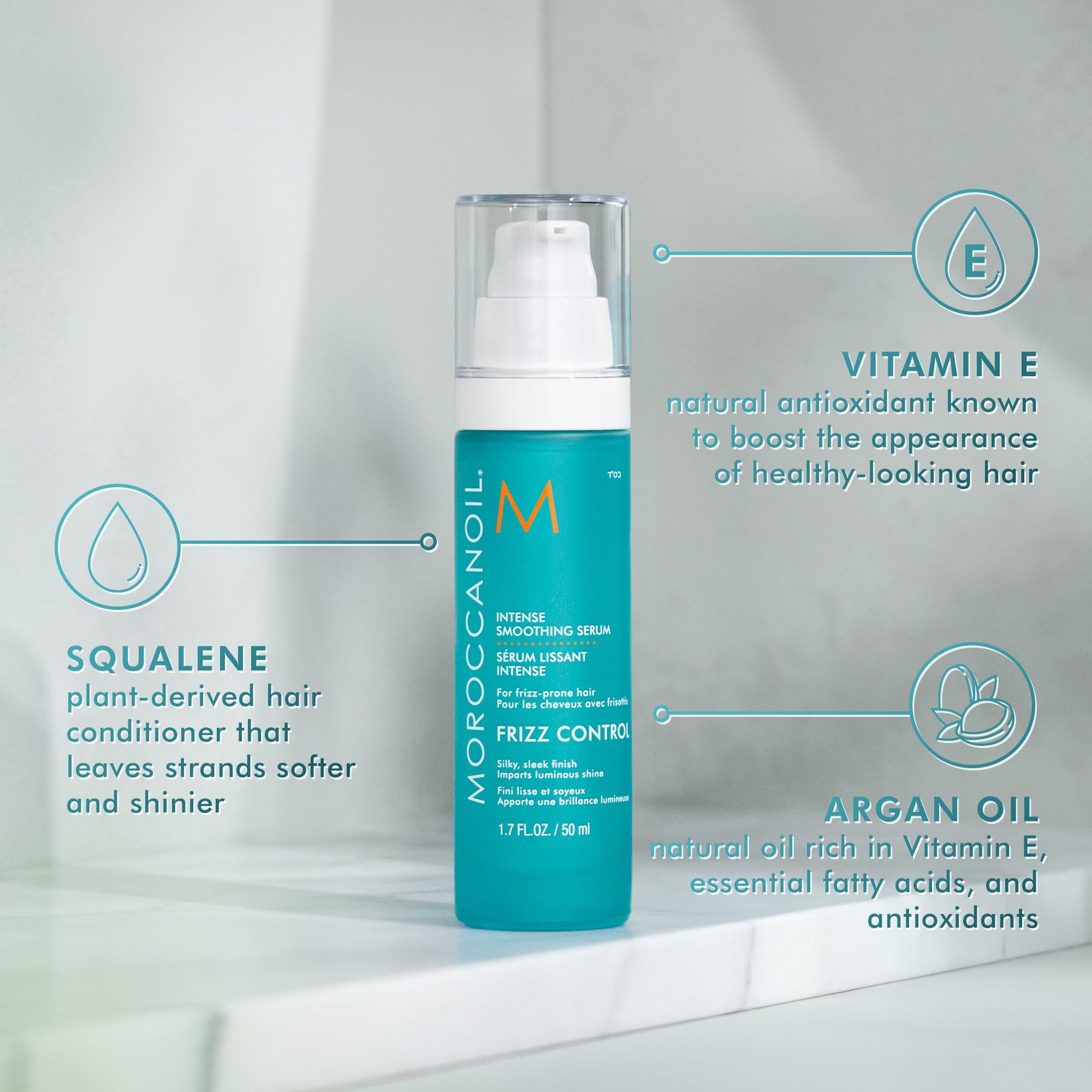 Moroccanoil Frizz Control Serum 50ml packaging display