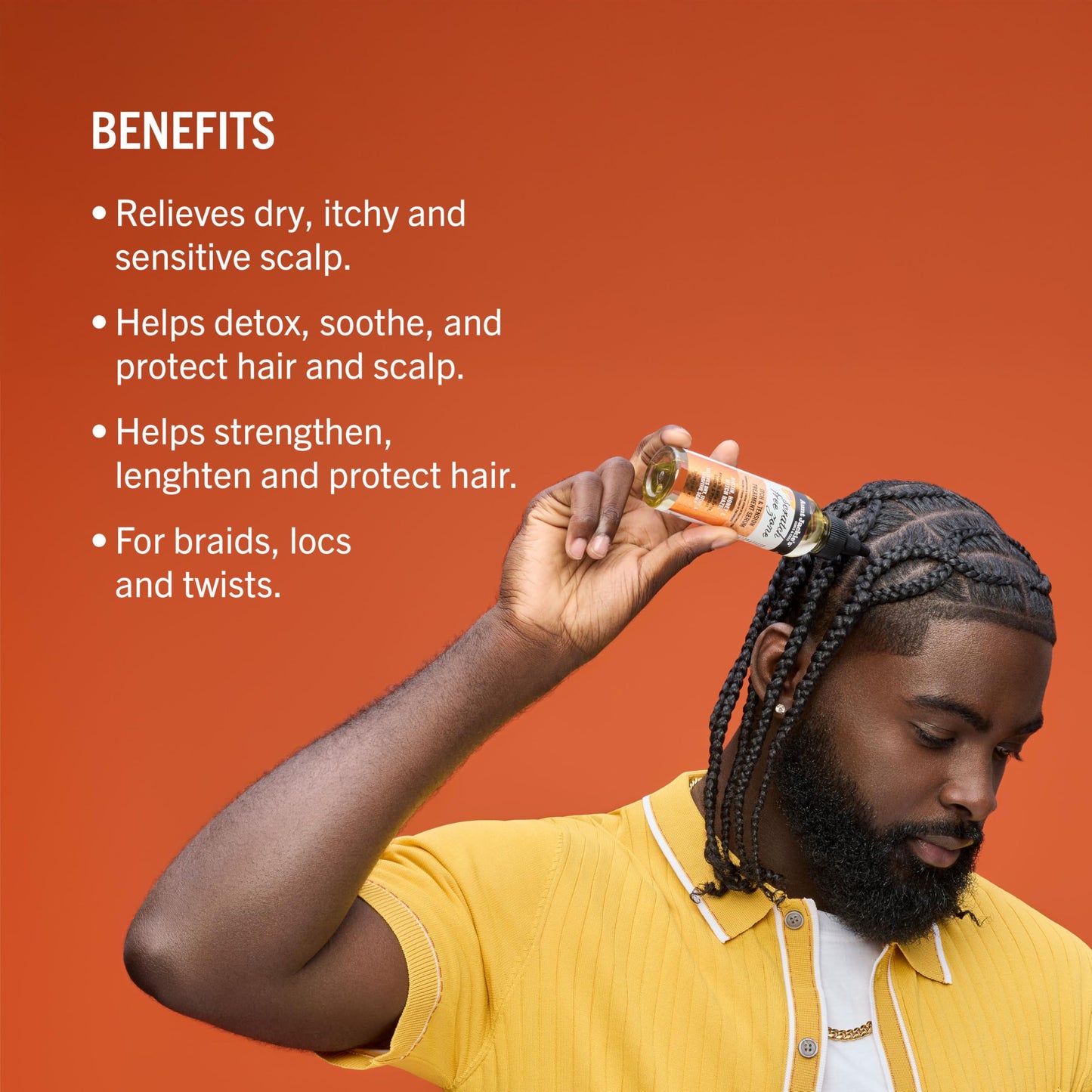 Back label of Aunt Jackie's Scratch Free Zone showing ingredients and usage directions