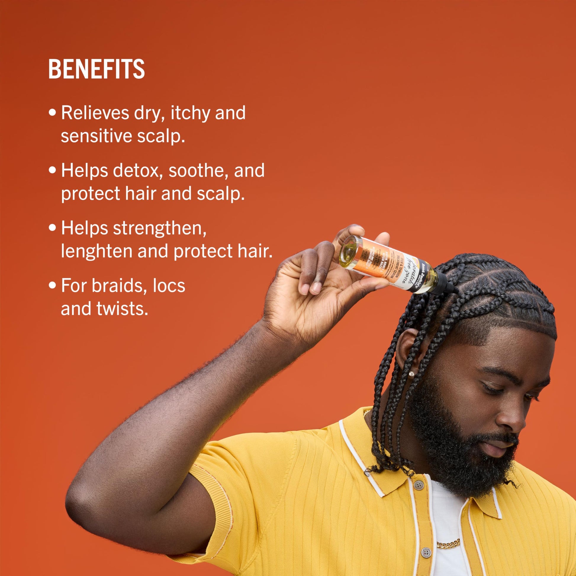 Back label of Aunt Jackie's Scratch Free Zone showing ingredients and usage directions