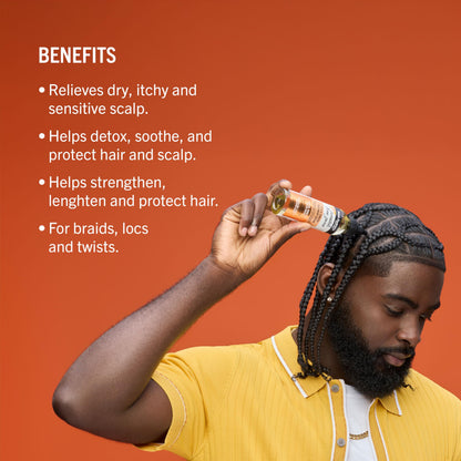 Back label of Aunt Jackie's Scratch Free Zone showing ingredients and usage directions