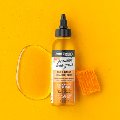 Aunt Jackie's scalp serum for braids and twists texture representation on skin