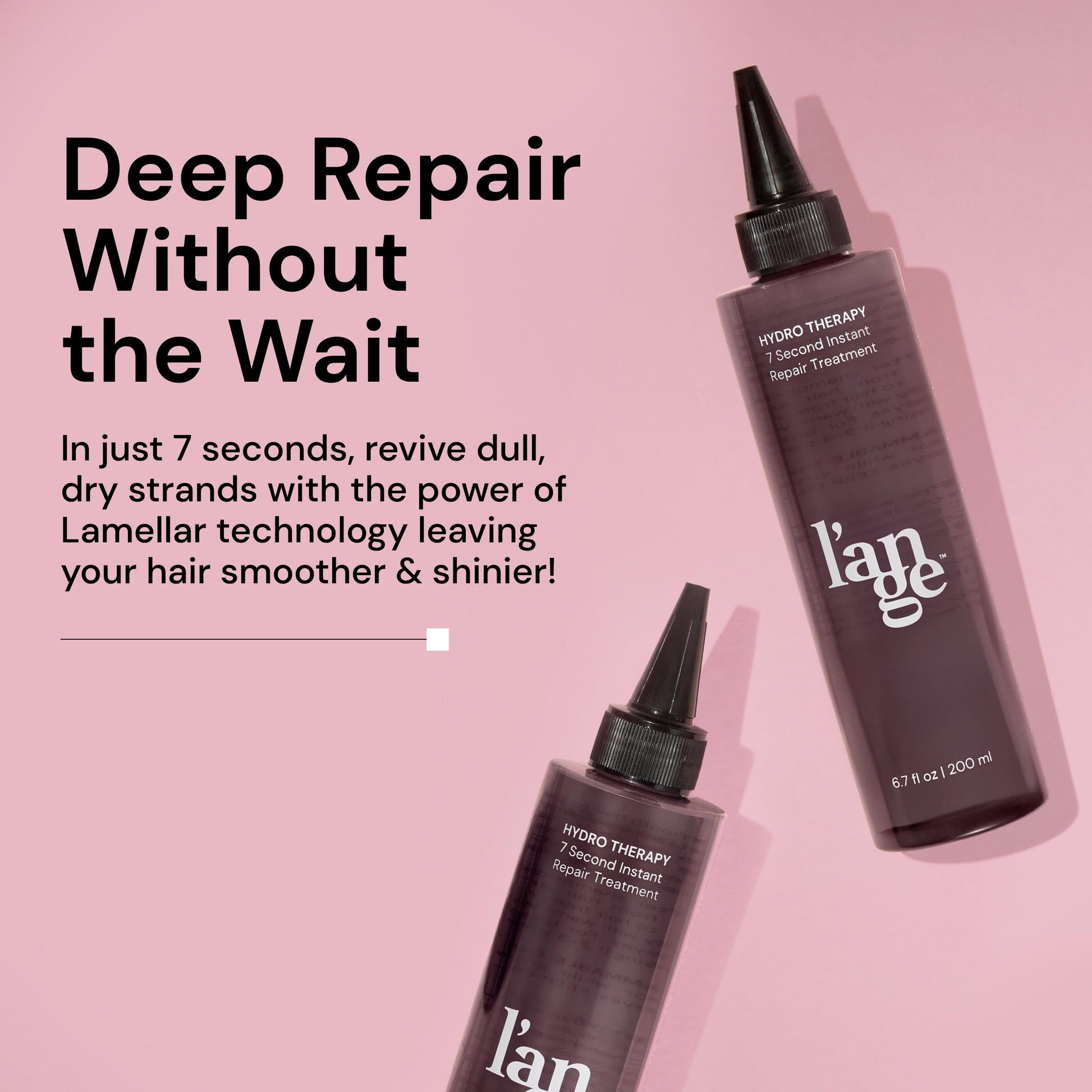 L'ANGE HAIR liquid lamellar water treatment nozzle close up for precision application