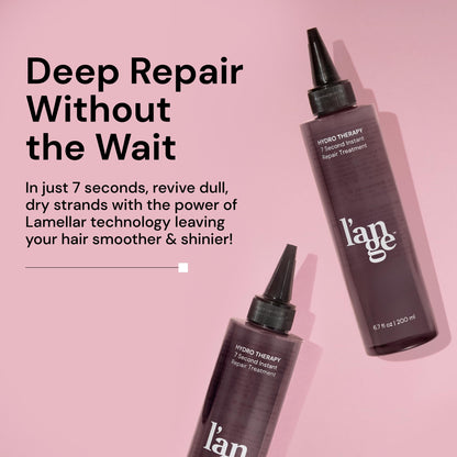 L'ANGE HAIR liquid lamellar water treatment nozzle close up for precision application