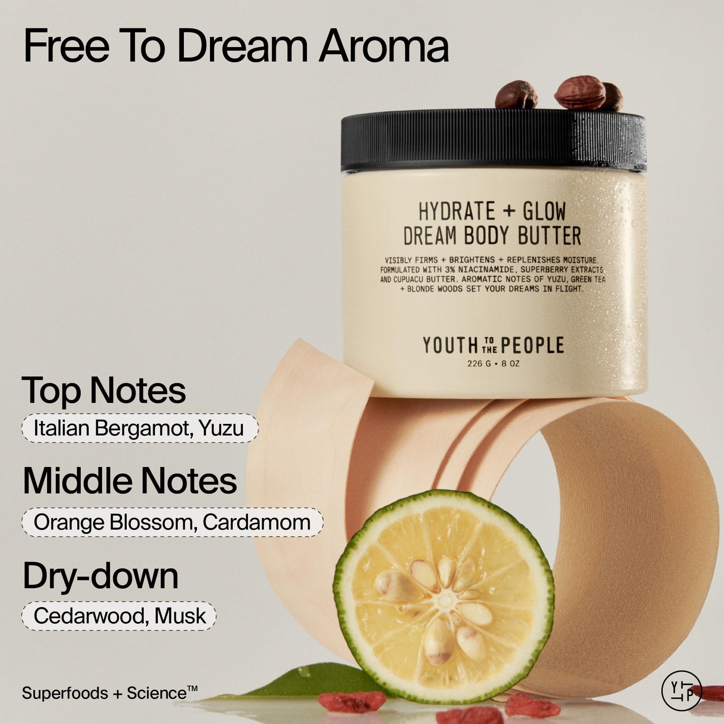 Youth To The People Superberry collection body butter 8 ounce jar