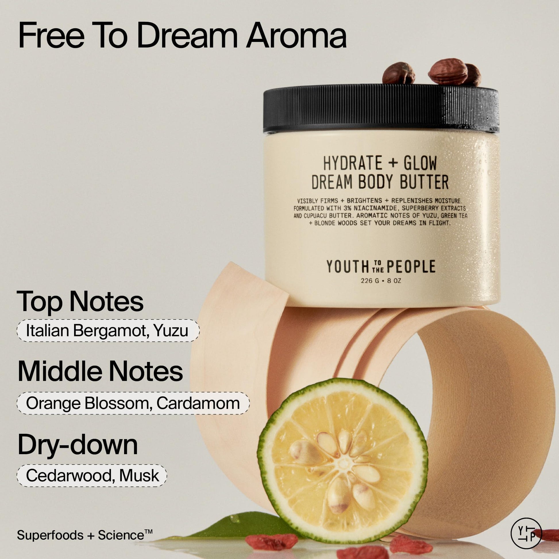Youth To The People Superberry collection body butter 8 ounce jar
