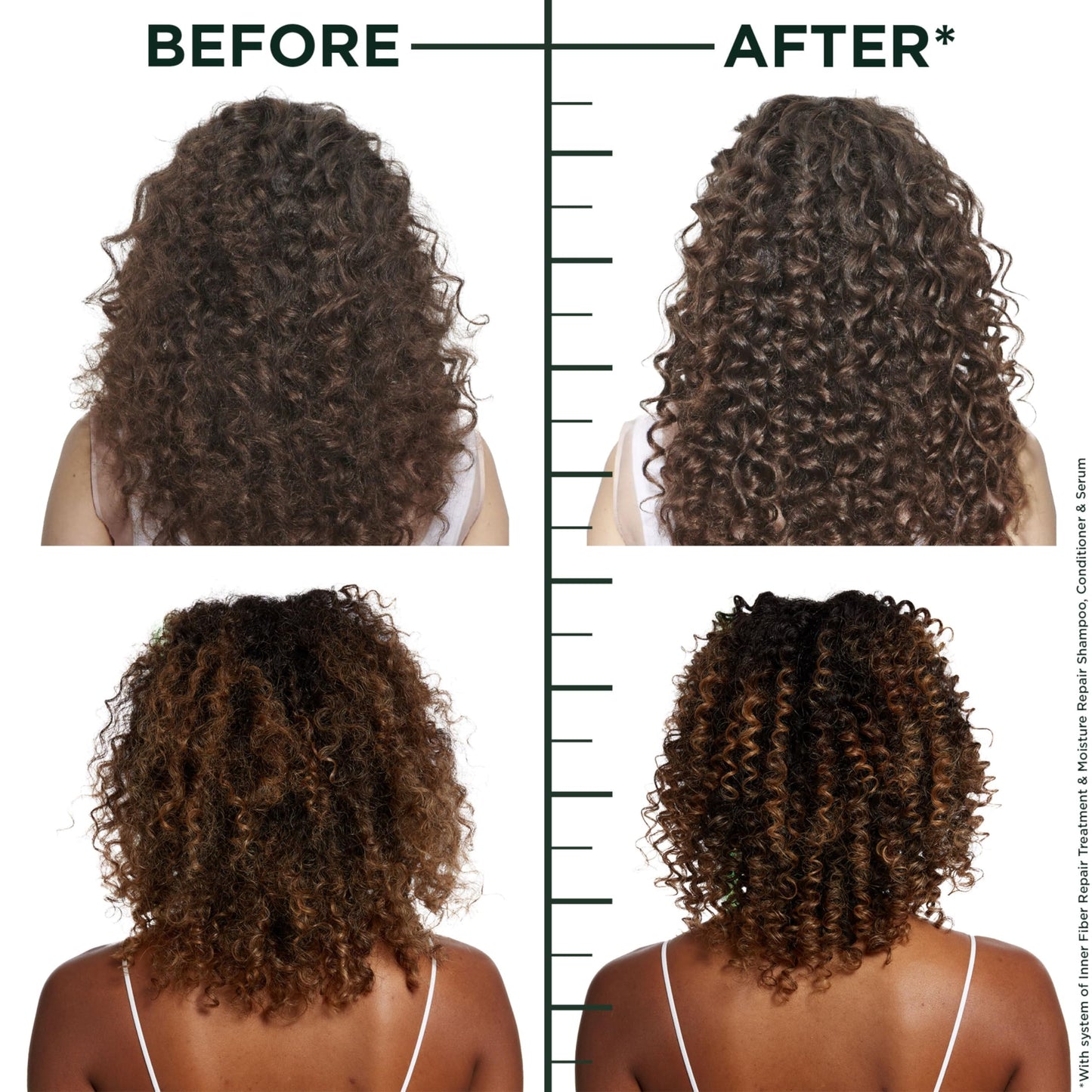 Liquid texture preview of Garnier curly hair treatment serum on a clear background.
