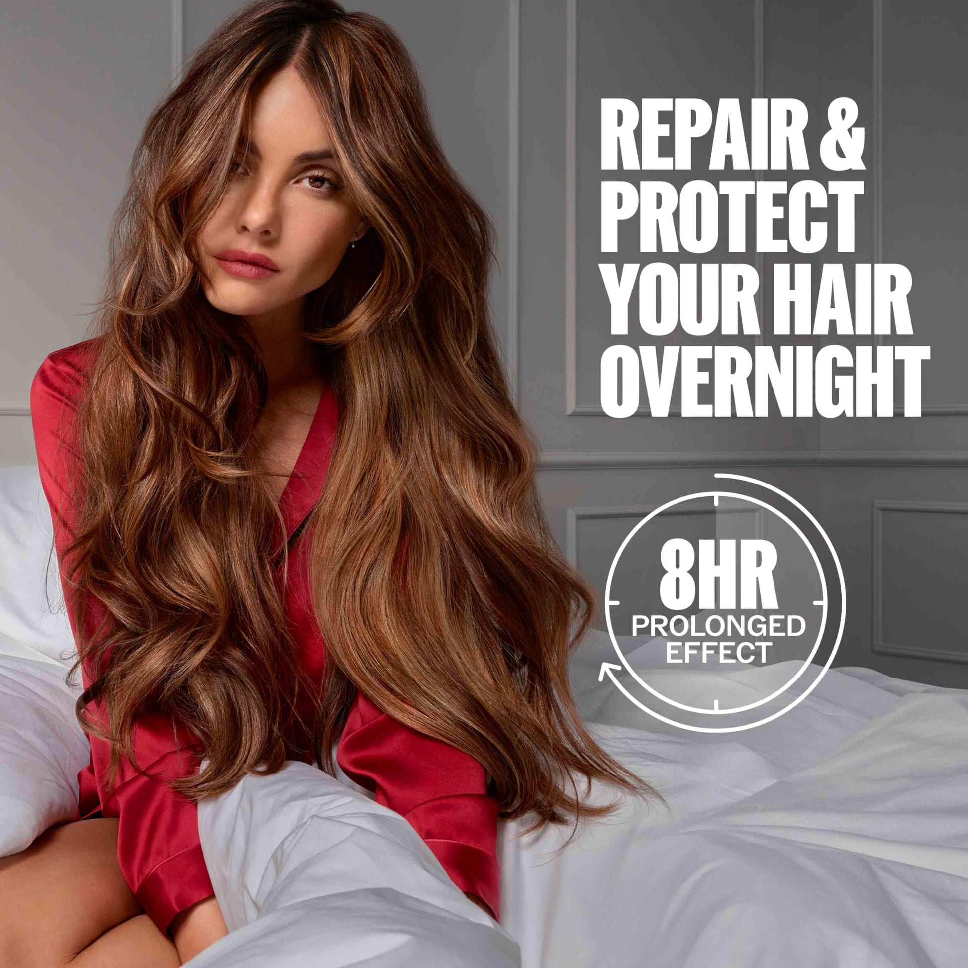 Wella Professionals anti frizz night serum application on smooth hair ends